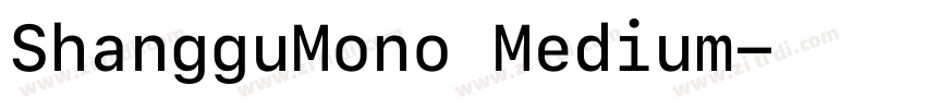 ShangguMono Medium字体转换